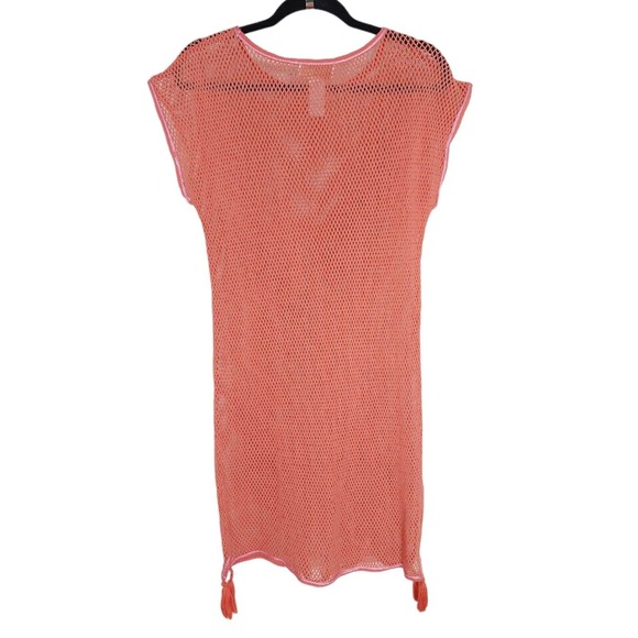 Corey Lynn Calter Womens Dress Becca Pineapple Salmon Crochet Tassel Mini M L - Picture 3 of 11